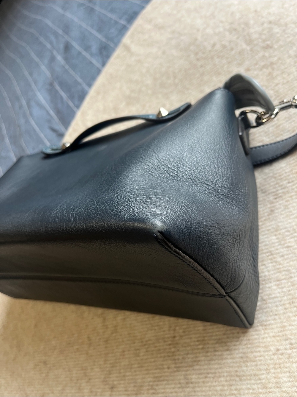 Fendi By The Way Bag in Navy / Light Blue Leather - Picture 11 of 13